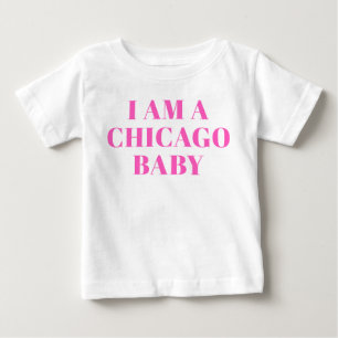 Roze typografie Chicago babykleding
