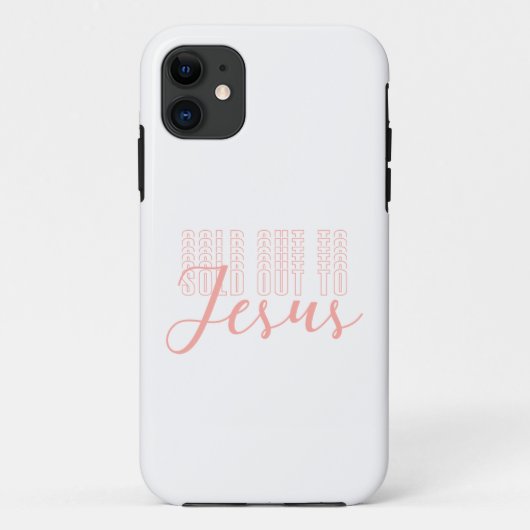 Roze Typografie verkocht aan Jesus White Case-Mate iPhone Case (Achterkant)
