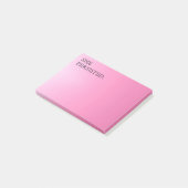 Roze Typografie "Ze bleef bestaan." Post-it® Notes (Schuin)