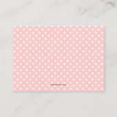 Roze Uil Baby shower Luier Raffle Ticket Insert Informatiekaartje (Achterkant)