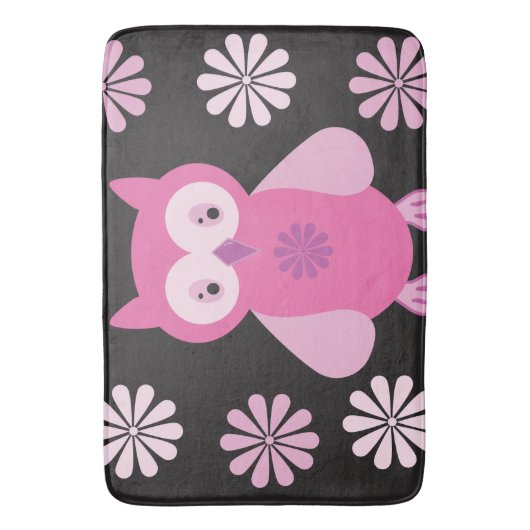Roze uil badmat (Voorkant Verticaal)
