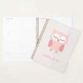 'Roze Uil', schattig monogram Planner (Display)