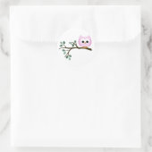 Roze Uil Stickers (Tas)