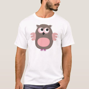 Roze uil t-shirt