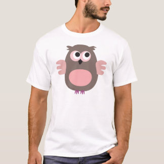Roze uil t-shirt