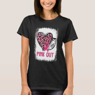 Roze uit met Football van het luipaard T-shirt
