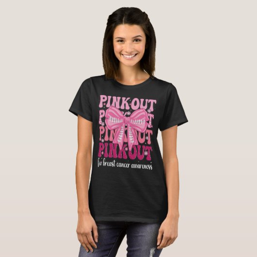 Roze uit voor borstkanker Awareness Month vrouwen T-shirt (Voorkant volledig)