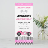 Roze uitnodiging (Staand voorkant)