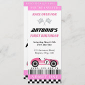 Roze uitnodiging (Voorkant / Achterkant)