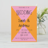 Roze uitnodiging (Staand voorkant)