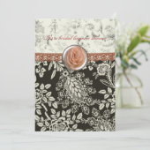 Roze uitnodiging voor bridal met links (Staand voorkant)