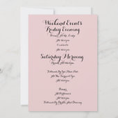 ROZE UITNODIGING VOOR DEMEISJES (Achterkant)