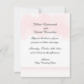 Roze uitnodiging voor een ononderbroken huwelijk