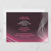 Roze uitnodiging voor het douchen naar fietsen met (Achterkant)