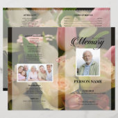 Roze uitvaart template (Voorkant / Achterkant)
