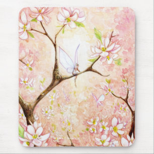 Roze Uitzicht Blossom Muismat