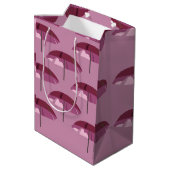 Roze Umbrella Medium Cadeauzakje (Achterkant Gekanteld)