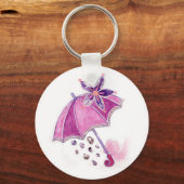 Roze Umbrella Sleutelhanger (Voorkant)