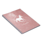 Roze Unicorn Aangepast Notitieboek (Rechterzijde)