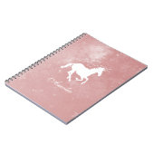 Roze Unicorn Aangepast Notitieboek (Linkerzijde)