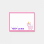 Roze Unicorn - Aangepast Post-it® Notes (Voorkant)