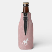 Roze Unicorn - Aangepaste flessenkoeler Flesjeskoeler (Fles Achterkant)