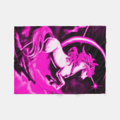 Roze Unicorn Airborstel Art Fleece Blanket Deken (Voorkant (Horizontaal))
