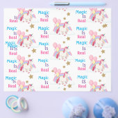 Roze Unicorn Birthday Party scrapbook paper Flyer (Enkel)