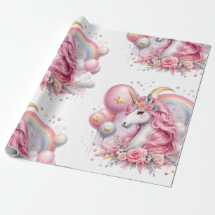 Roze Unicorn Cadeaupapier