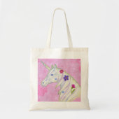 Roze Unicorn canvas tas (Voorkant)