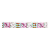  Roze Unicorn en Sprinkles Birthday Ribbon Lint (Voorkant)