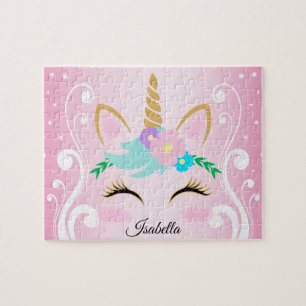  roze Unicorn 🦄 Face Legpuzzel