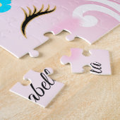  roze Unicorn 🦄 Face Legpuzzel (Zijkant)