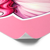 Roze Unicorn Fantasy Poster (Hoek)