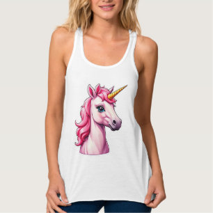 Roze Unicorn Fantasy Tanktop