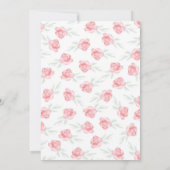 Roze Unicorn Floral Waterverf Baby Twins Shower Kaart (Achterkant)