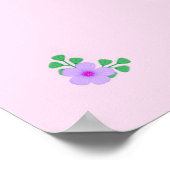 Roze Unicorn Happy Birthday Poster (Hoek)