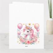 Roze Unicorn Kaart (Achterkant)