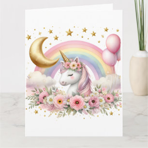 Roze Unicorn Kaart