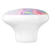 Roze Unicorn Keramische Knop (Zijkant)