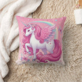 roze unicorn kussen (Deken)