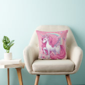 roze unicorn kussen (Stoel)