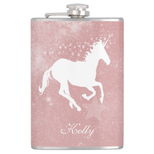 Roze Unicorn maatkolf Heupfles