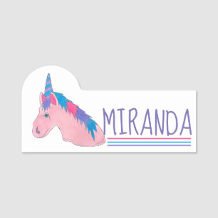 Roze Unicorn Magical Horse Creater Naamplaatje