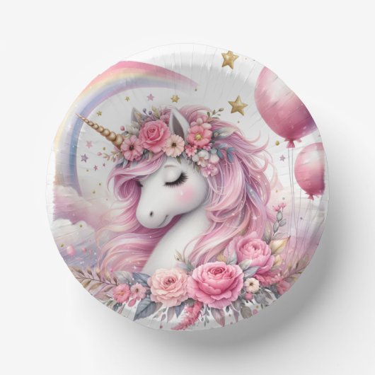Roze Unicorn Papieren Kommen (Voorkant)