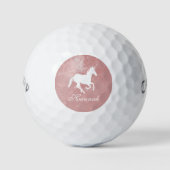 Roze Unicorn Personalized Golf Balls Golfballen (Voorkant)