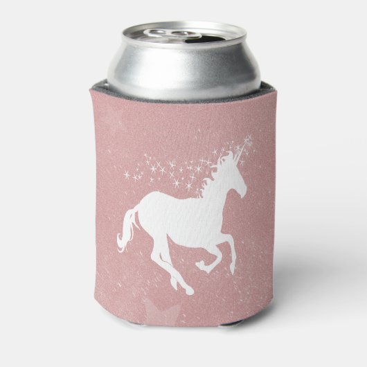 Roze Unicorn persoonlijke Koelbox Blikjeskoeler (Blikje Achterkant)