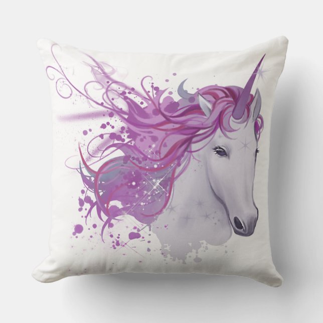 Roze Unicorn Pillow Kussen (Voorkant)