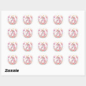 Roze Unicorn Ronde Sticker (Vel)