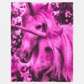  Roze Unicorn Satin Plush Fleece Deken (Voorkant)
